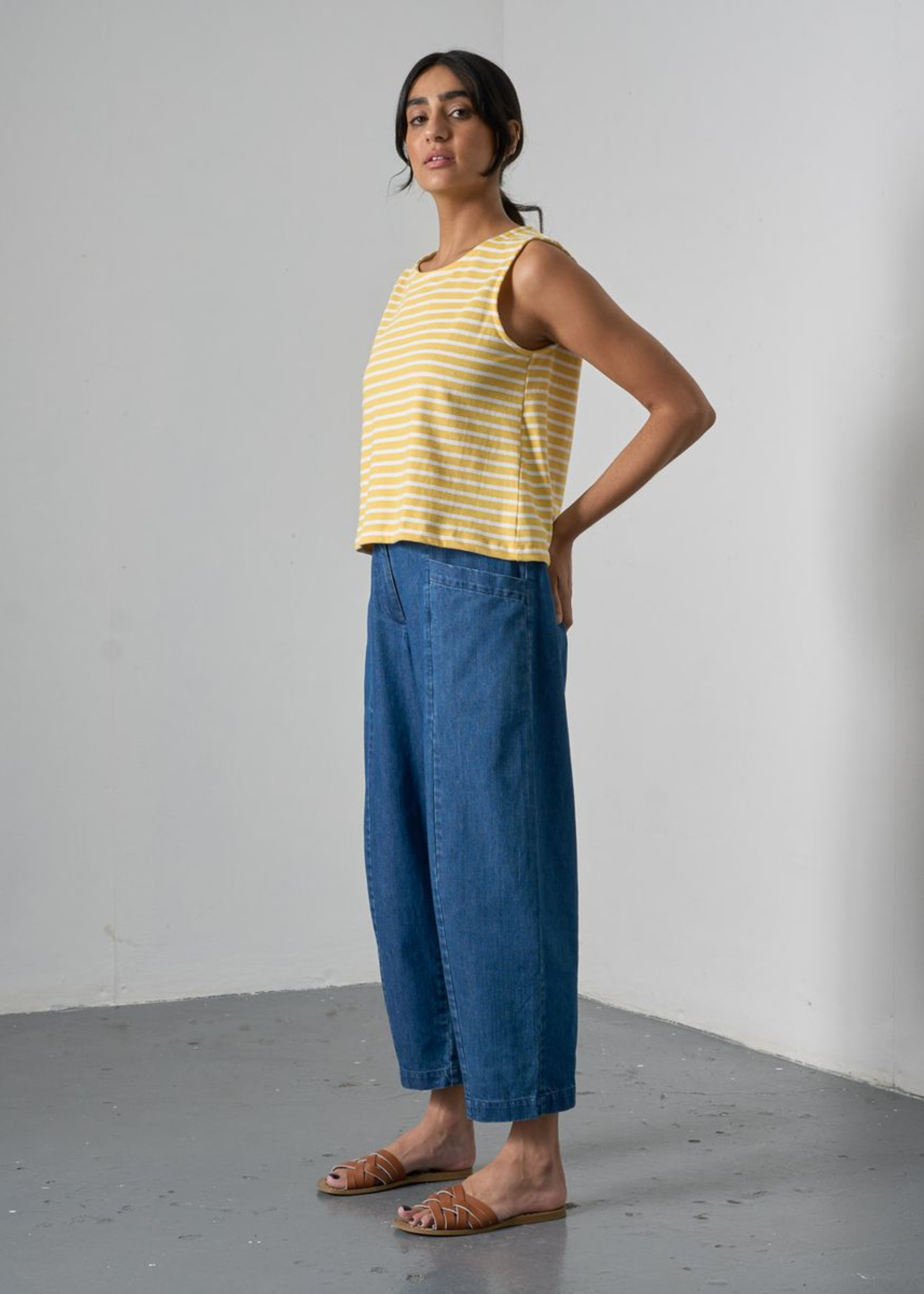 Alma jersey top, yellow