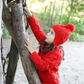Kids bubble hat, red