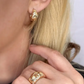 Hammered crescent moon earrings
