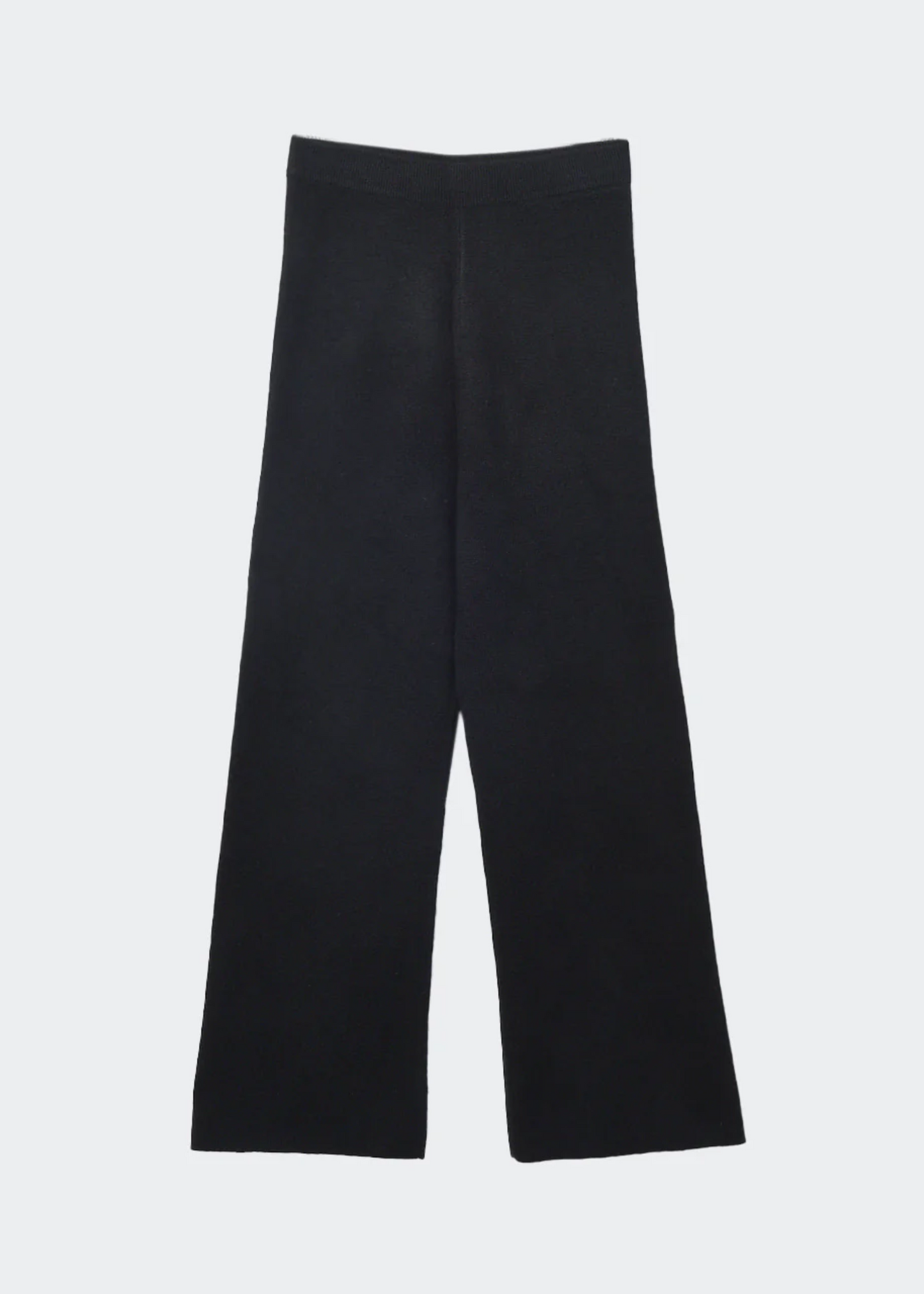 Cashmere straight fit pants, black