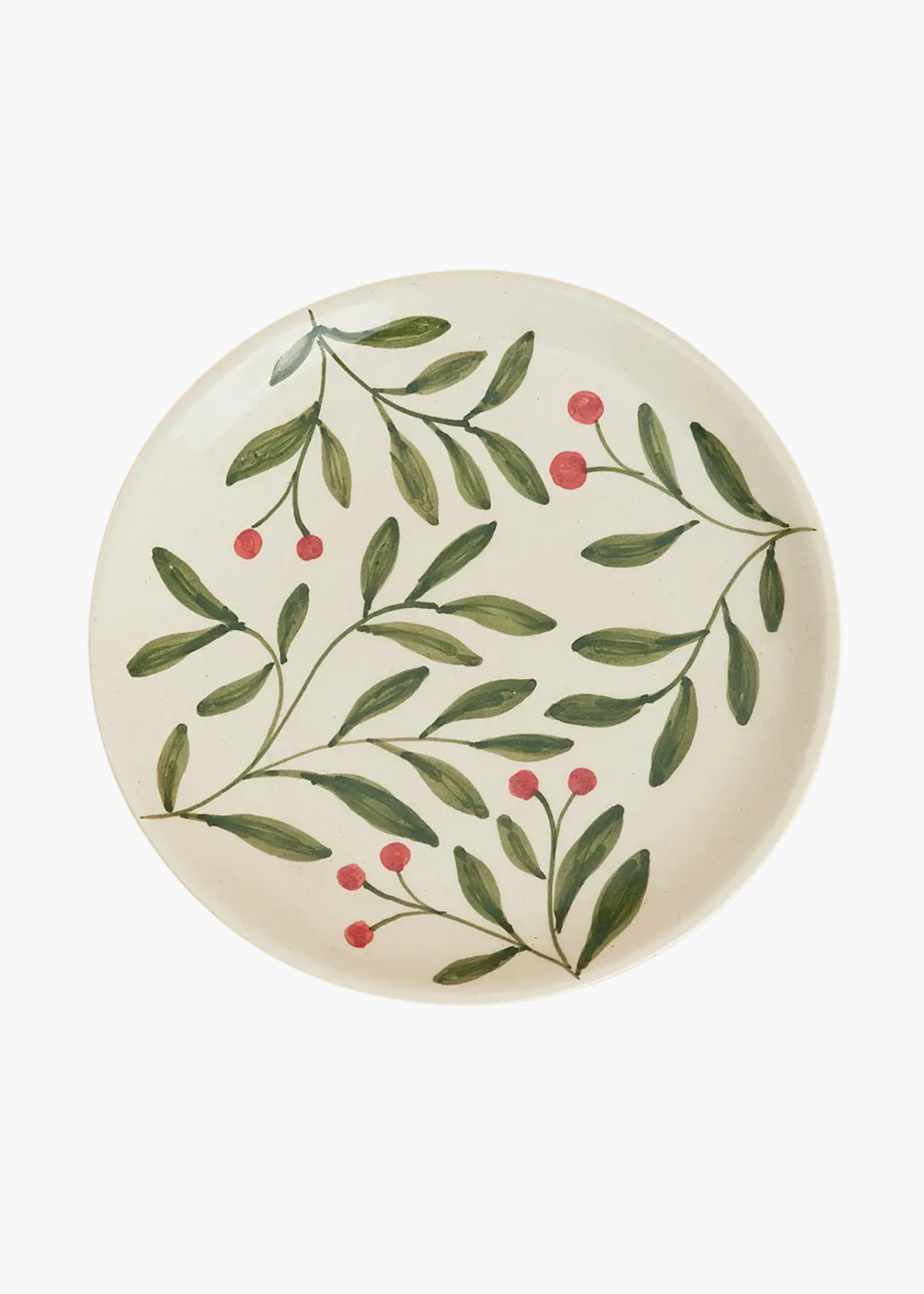 Holly leaf plate, green