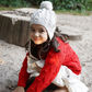 Kids bubble hat, natural speckle