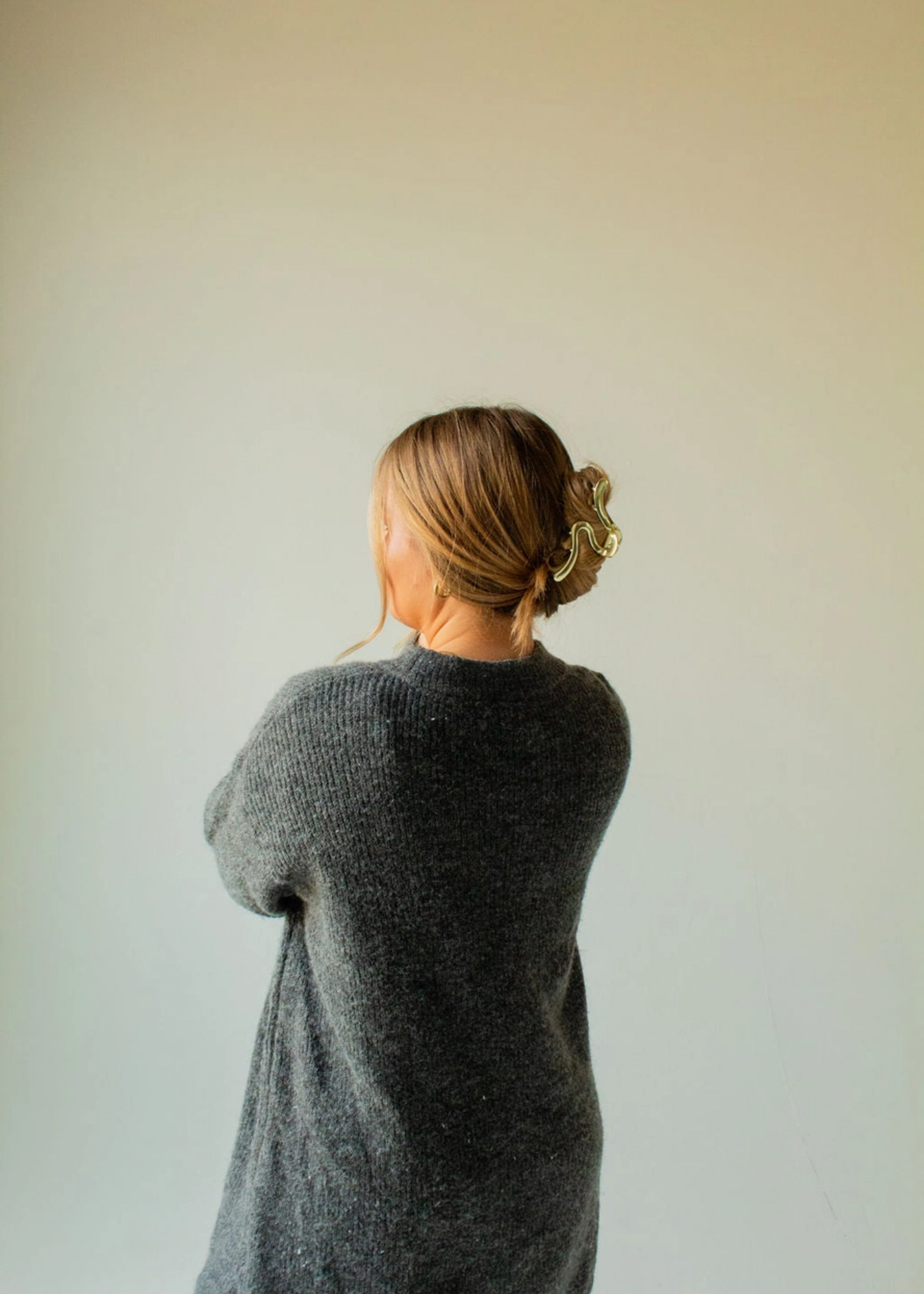 Twirly claw clip, gold