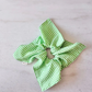 Mini gingham diamond scrunchy, green