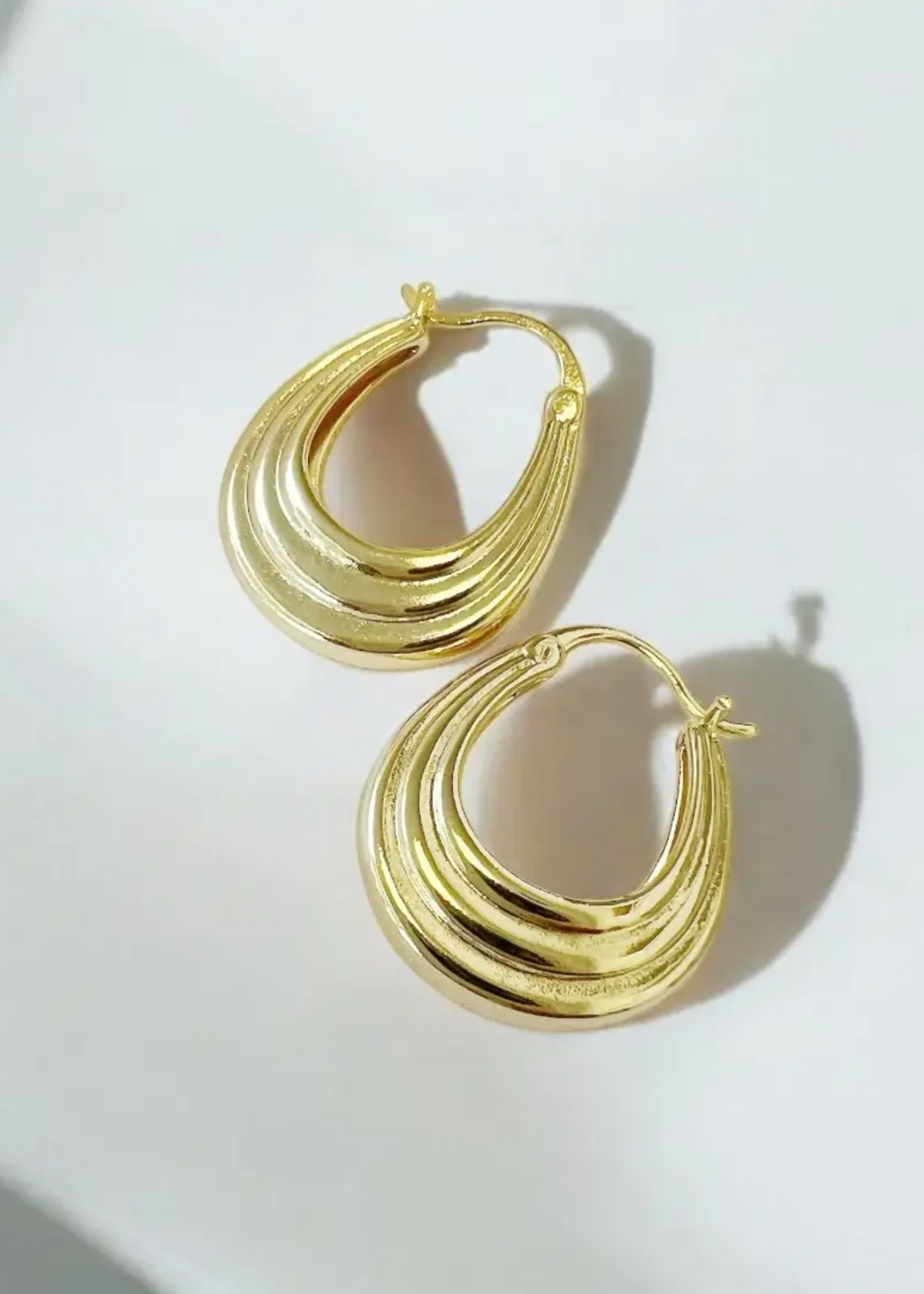 Claire hoop earrings, gold