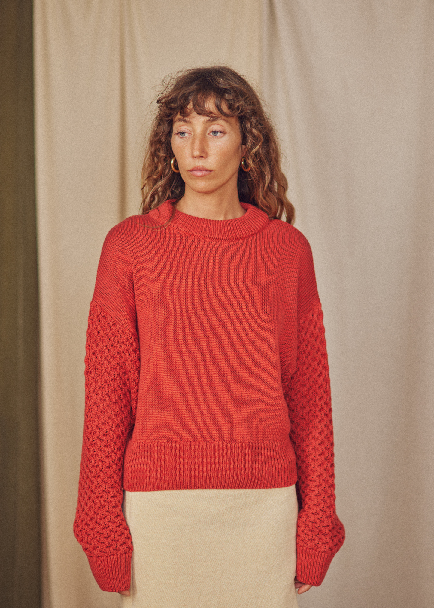 Vegan sweater, rust