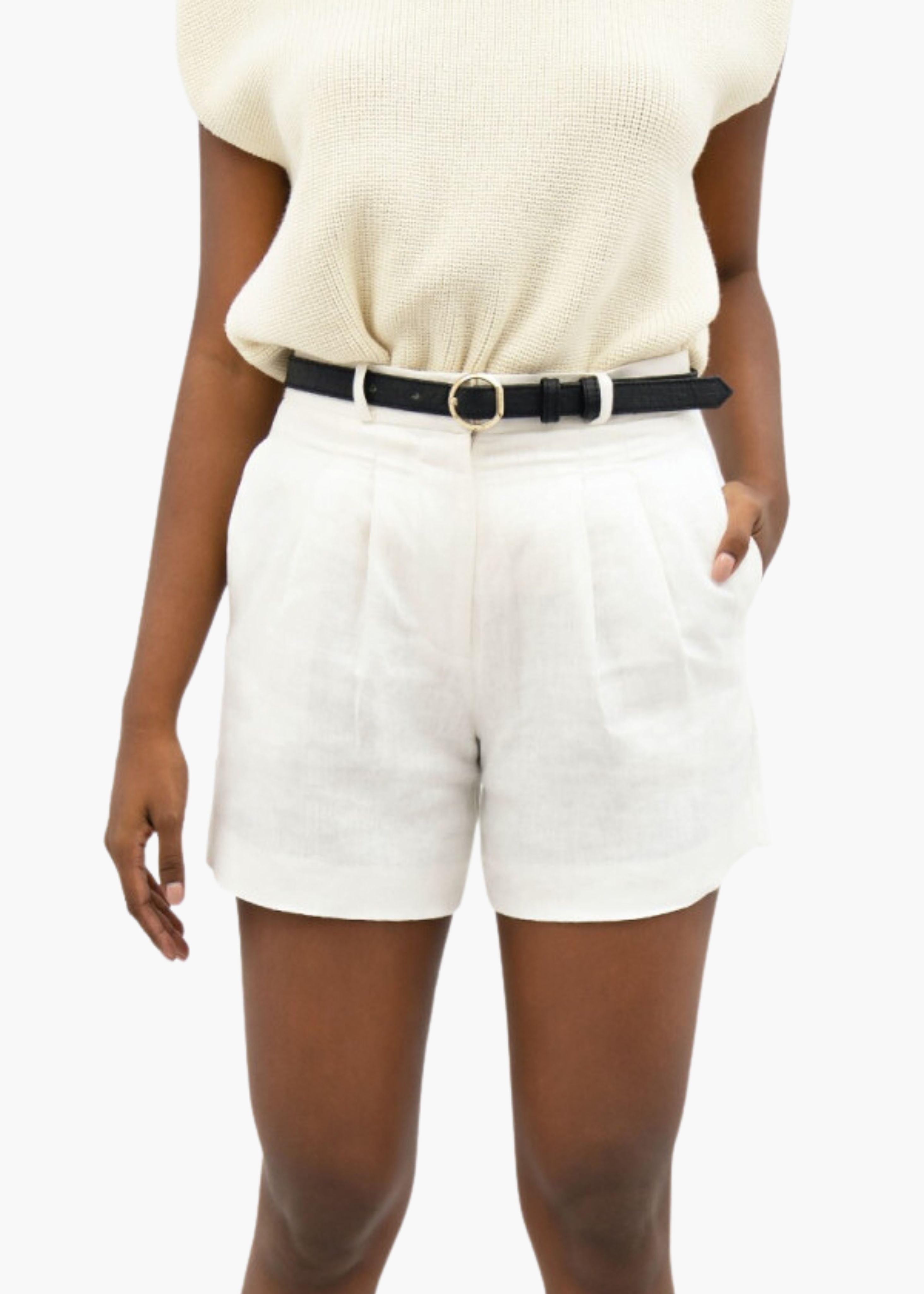 French rivera short, white