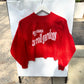 Neighborhood postcard upcycled sweatshirt, Carroll Gardens