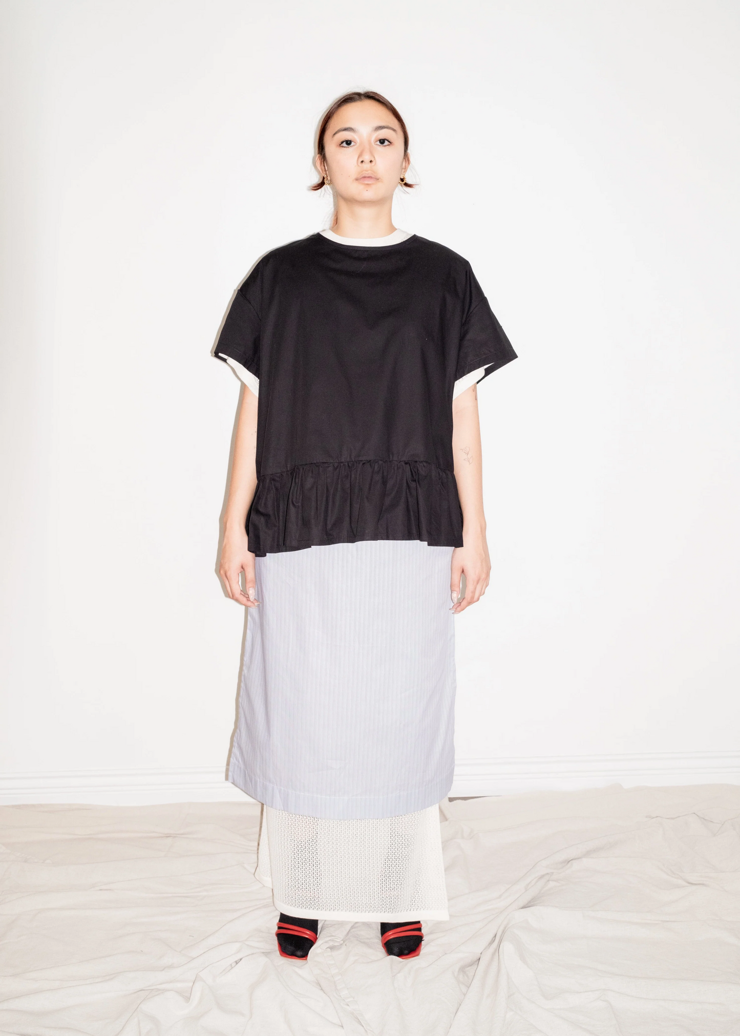 Cruz skirt, blue stripe