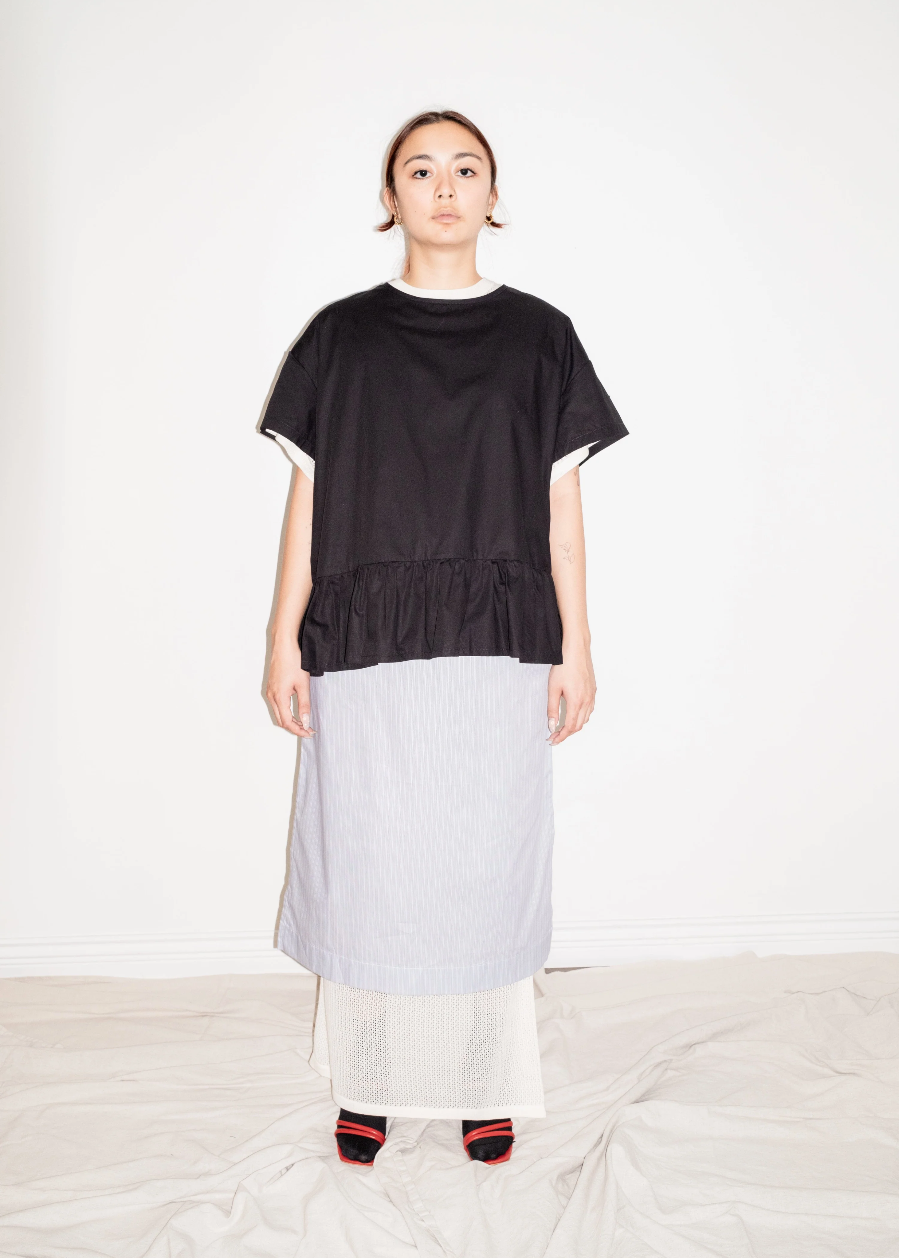 Cruz skirt, blue stripe
