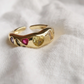 Sea glass mosaic ring