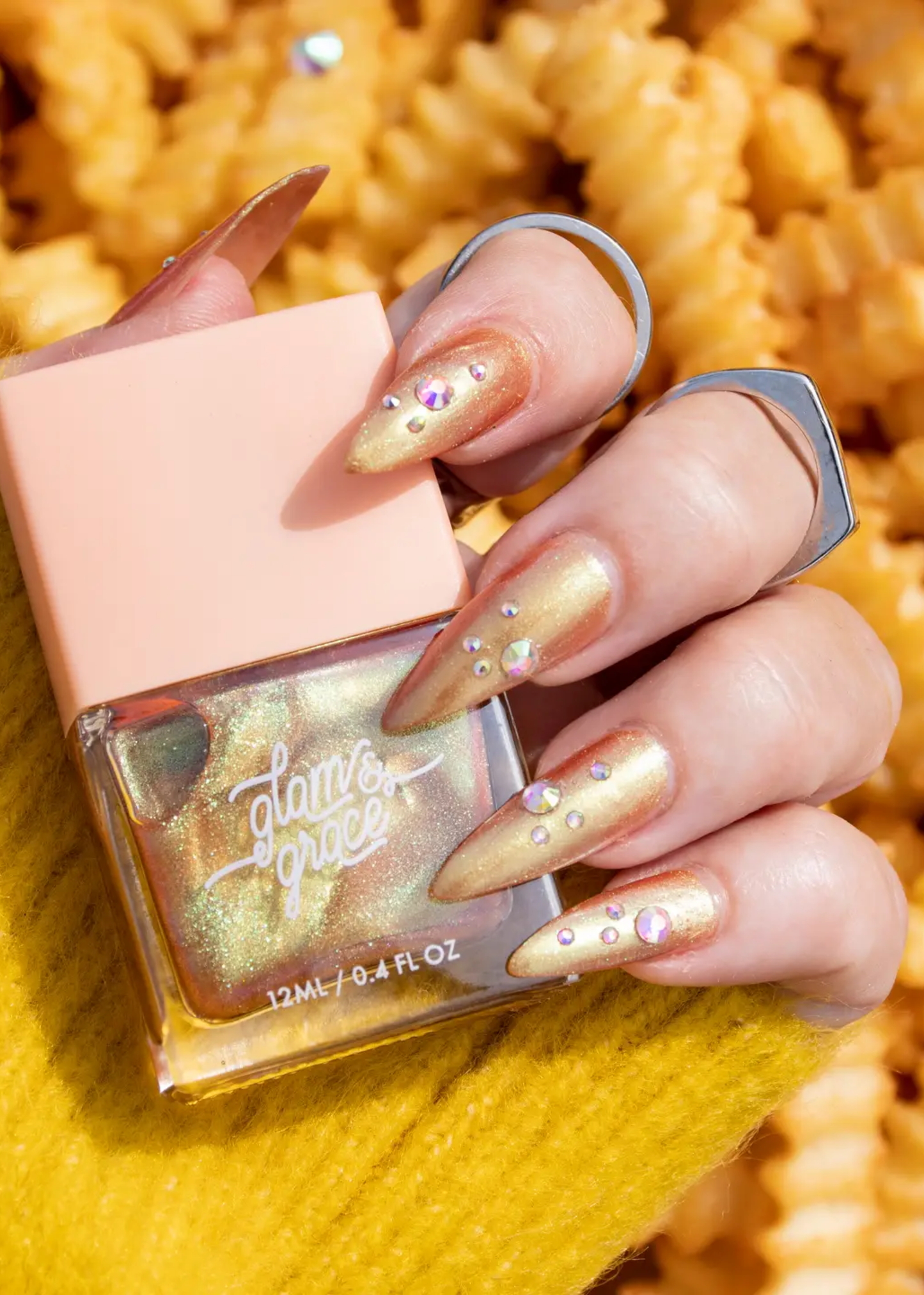 Nail polish, honey mustard