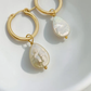 Cove pearl charm hoops