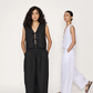 Boyfriend pant, white linen