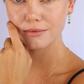 Emerald dangling earrings