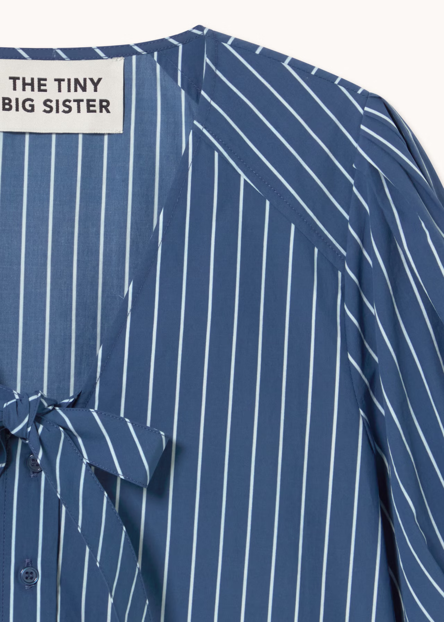Striped bow blouse