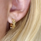 Flower huggie earrings
