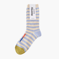 Eureka regular stripe crew socks, fog