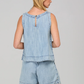 Mona top, blue