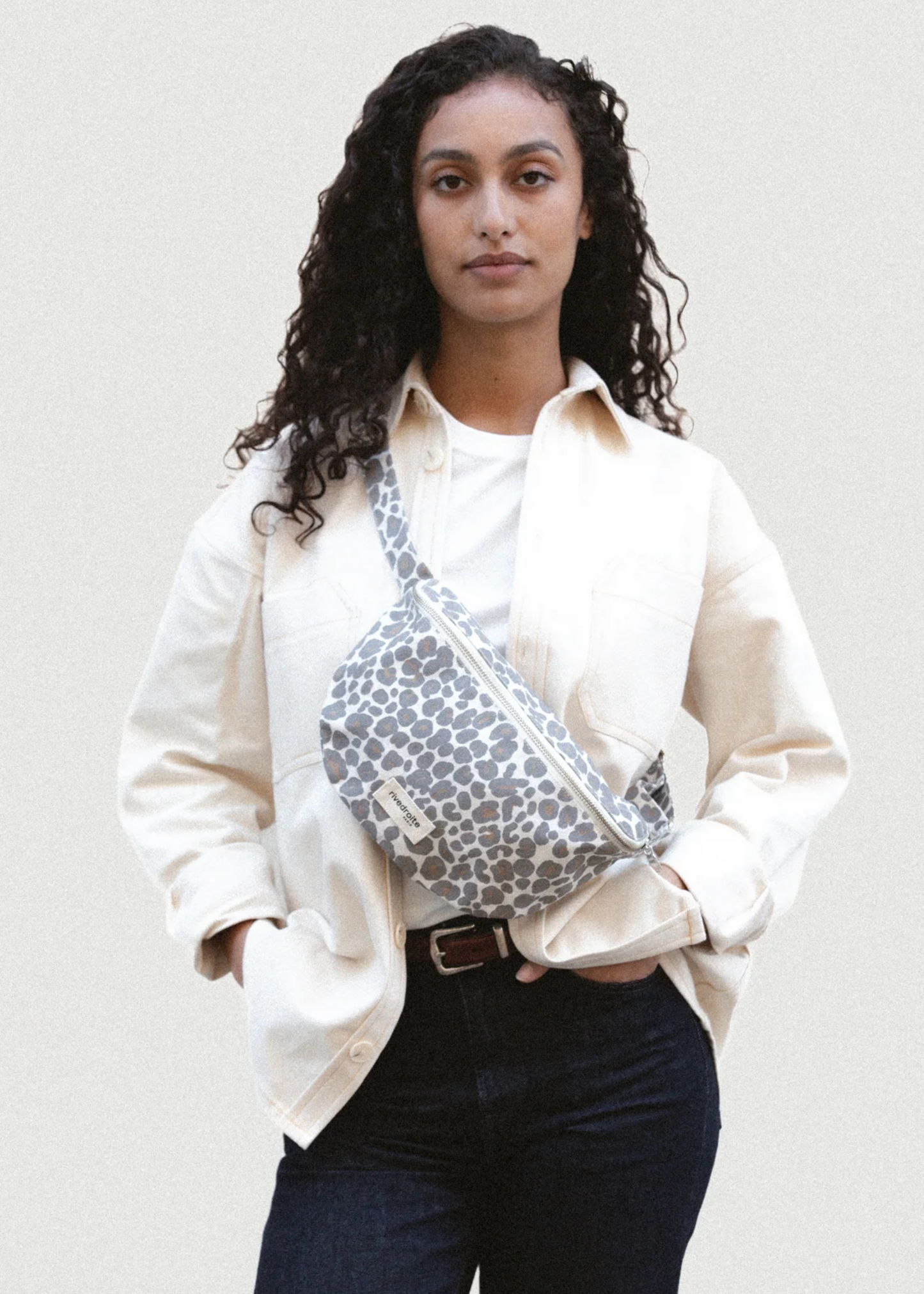 Custine bag, leopard grey
