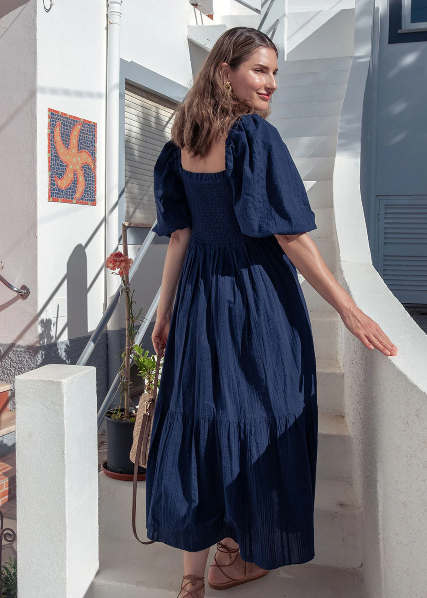 Elsie dress, true blue
