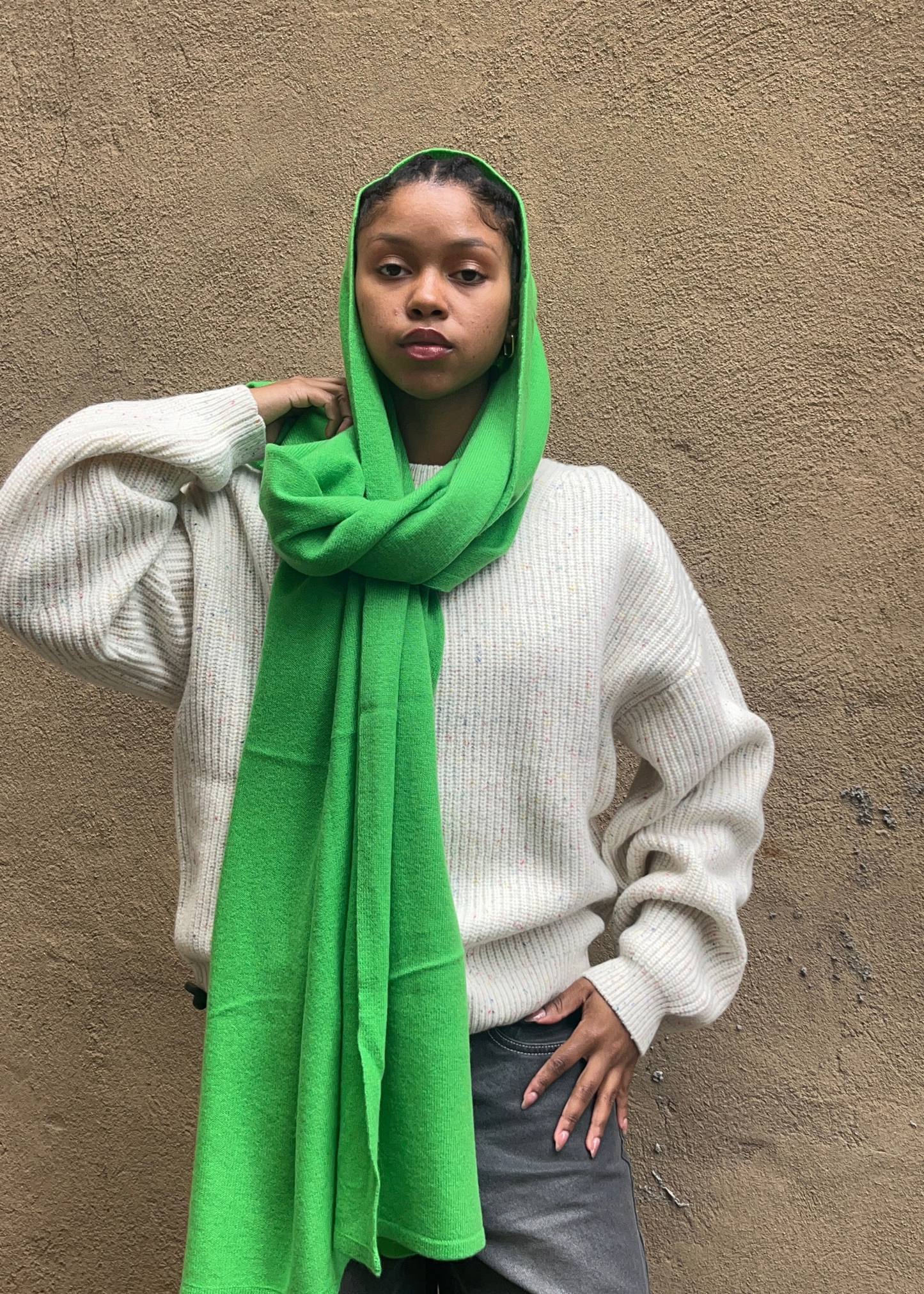 Oversized travel wrap, green
