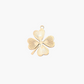 Sunburst four leaf clover charm