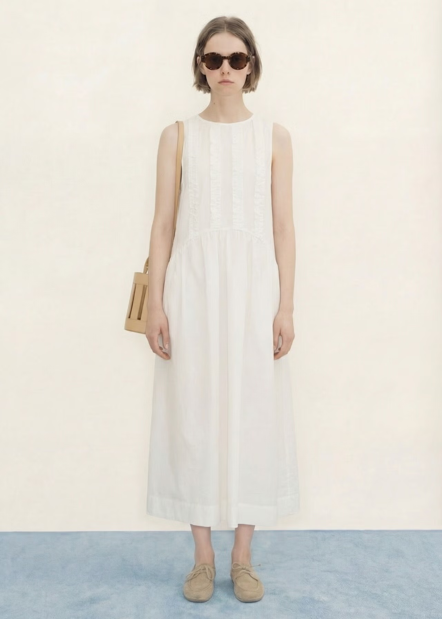 Low back frills dress