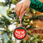 Needlepoint ornament, New York