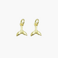 Gold fish tail charm