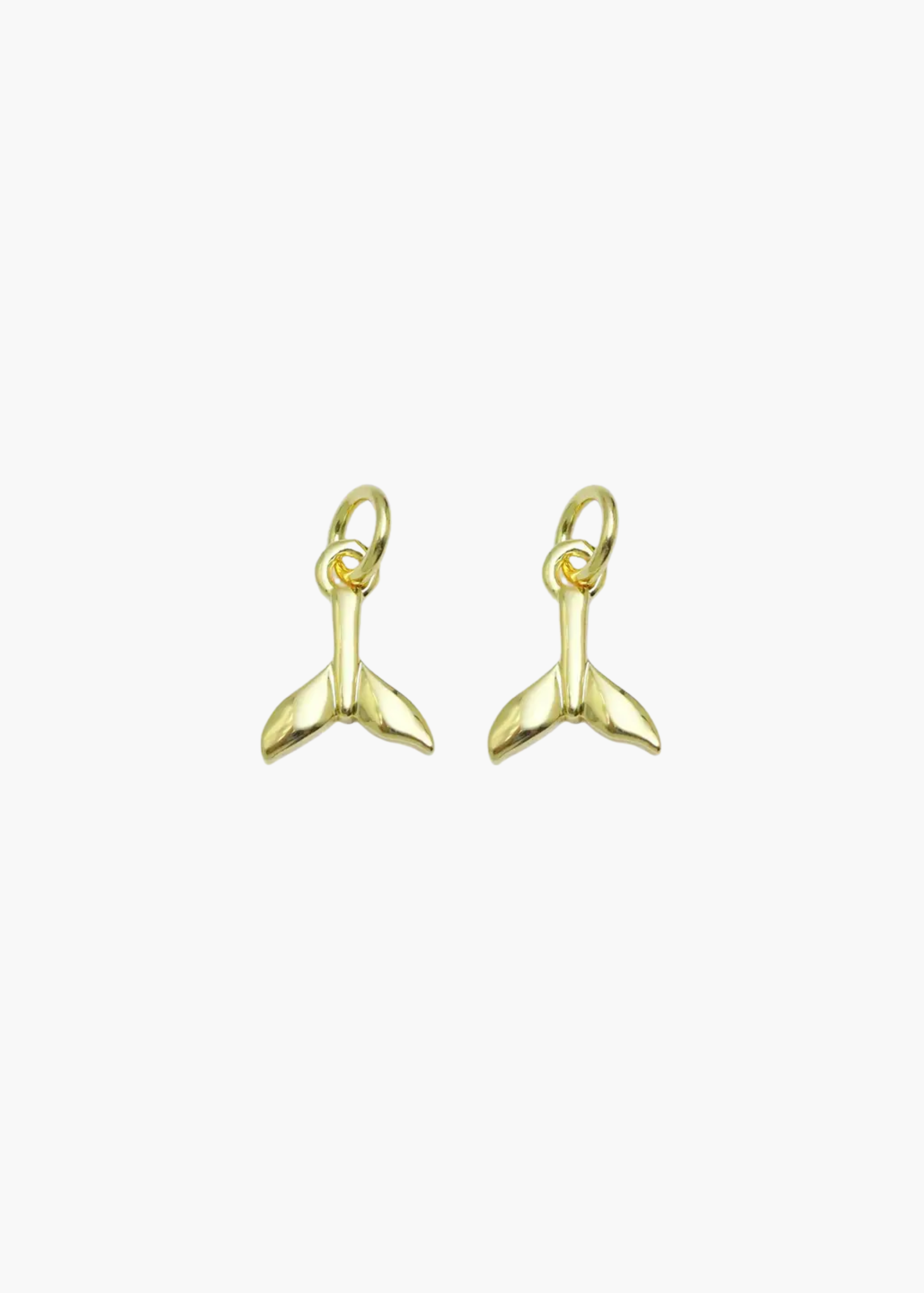 Gold fish tail charm