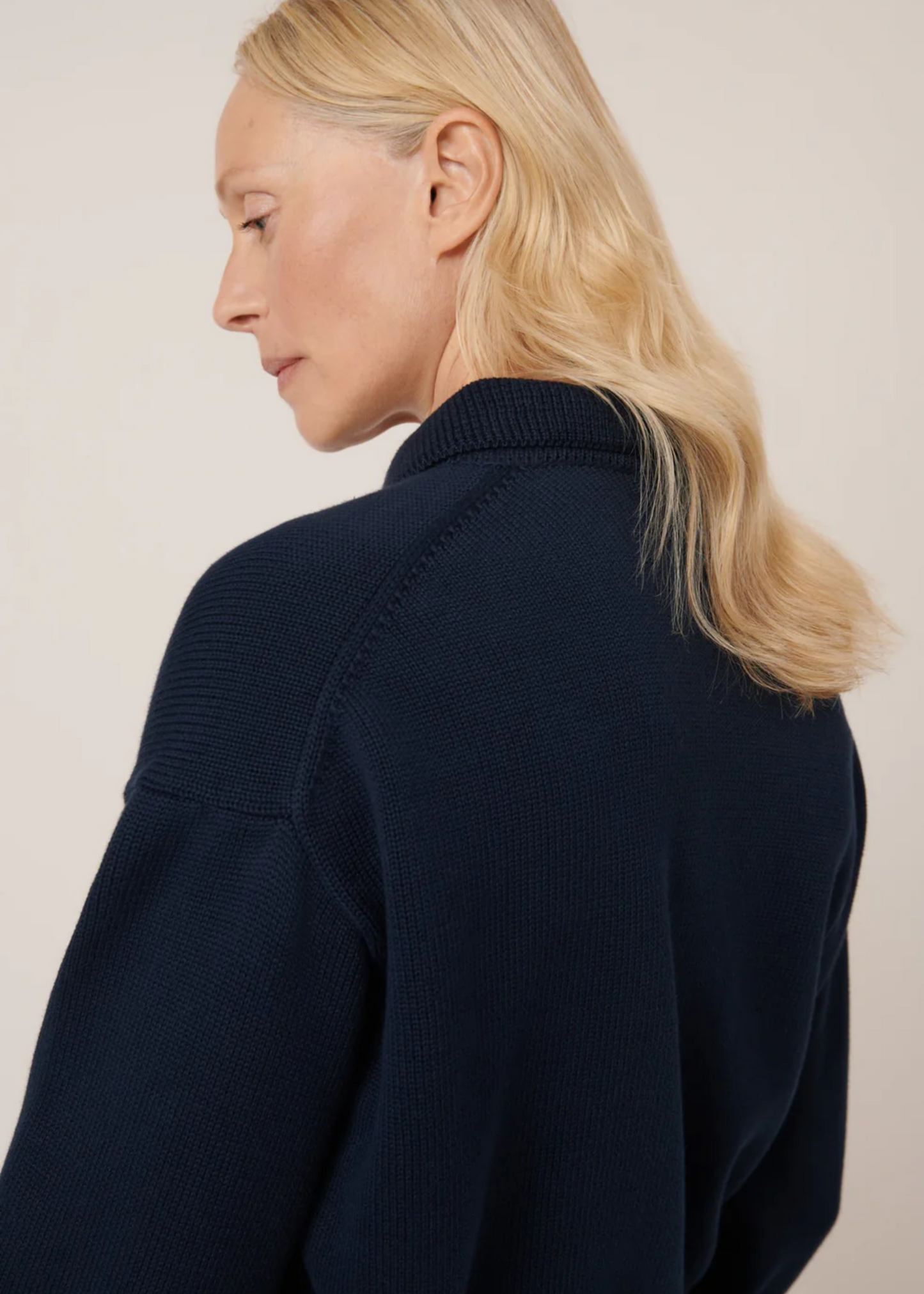 Utility cardigan, indigo