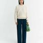 Carmen knitted sweater, ecru