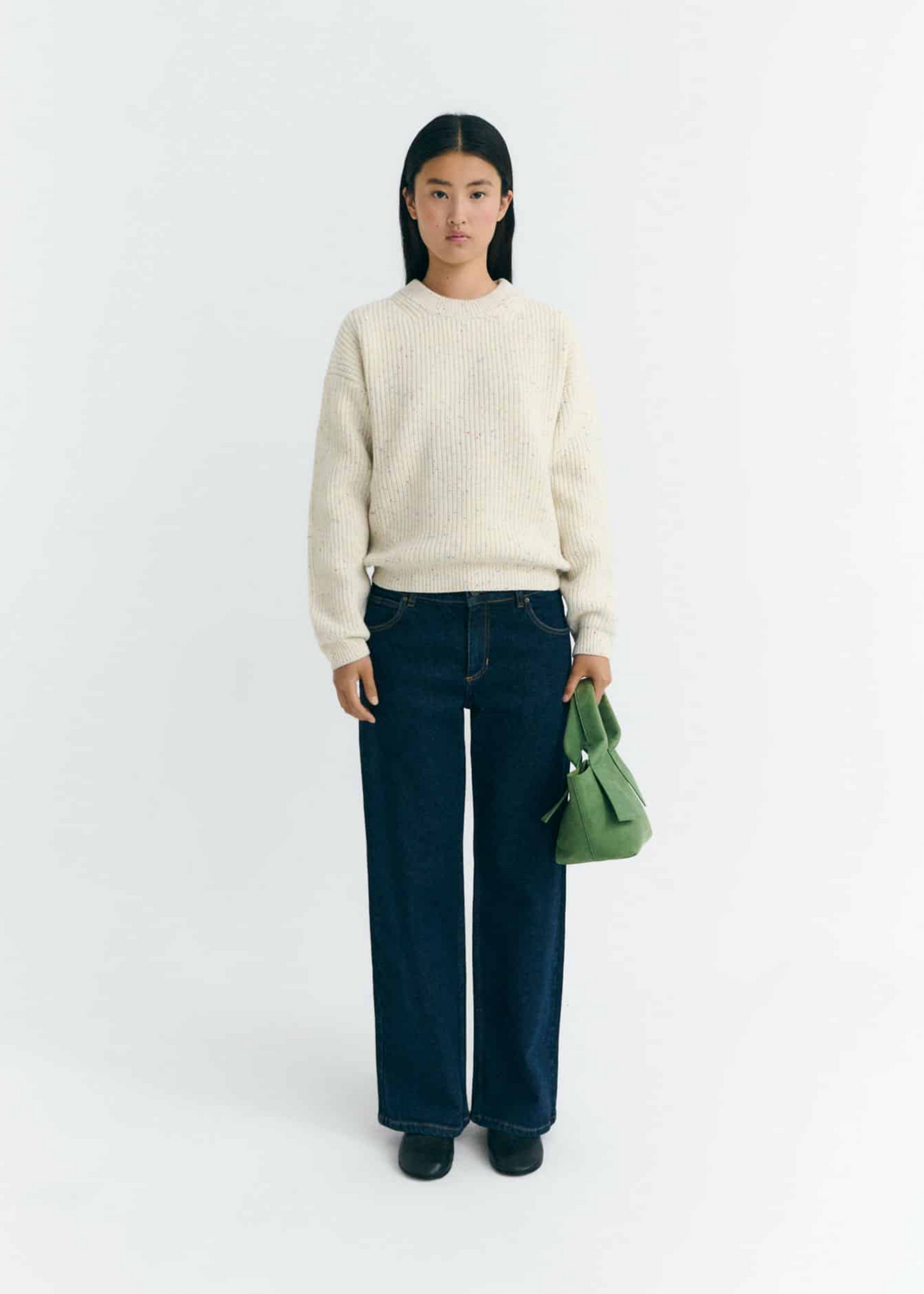 Carmen knitted sweater, ecru