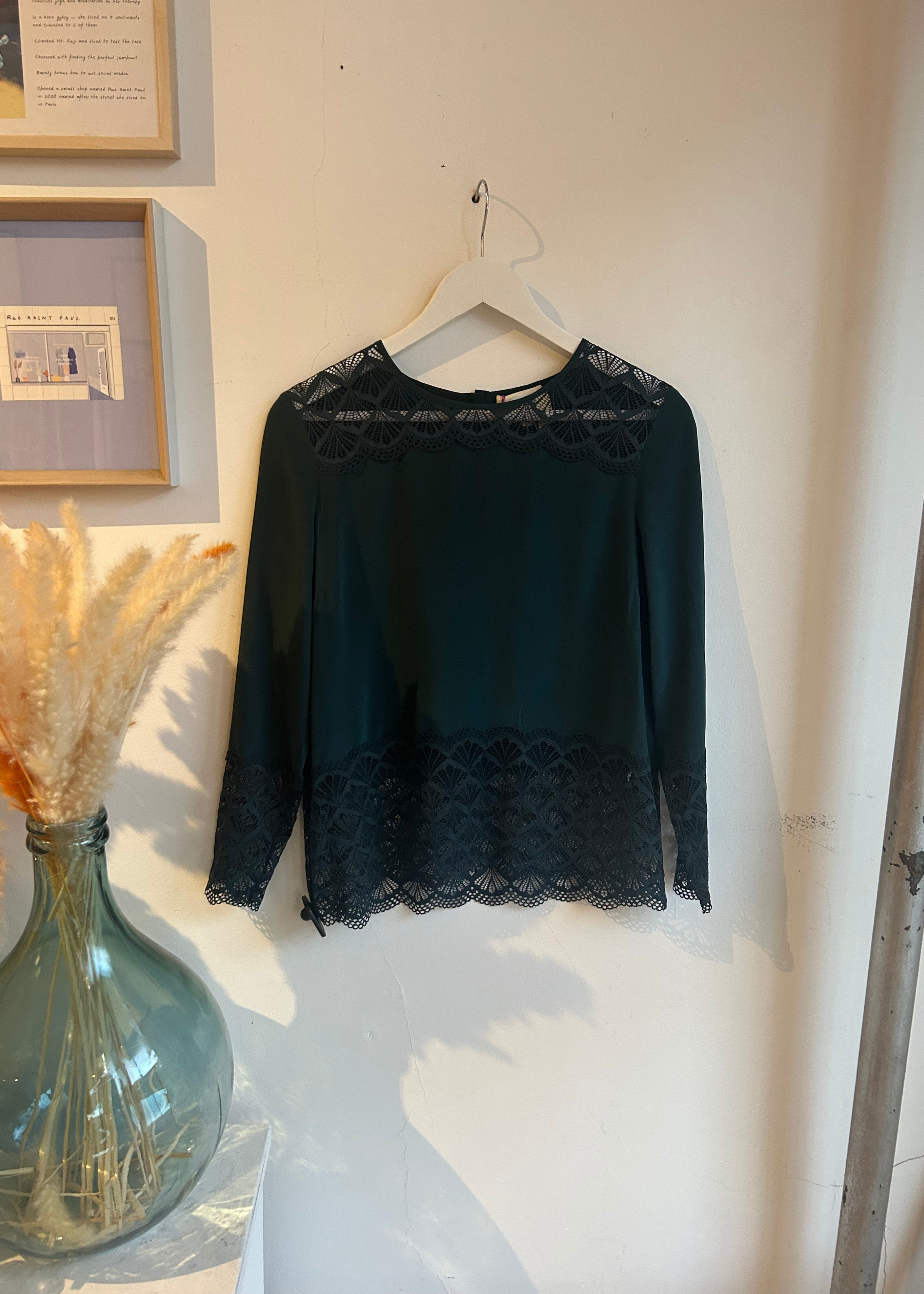 Sezane top, green