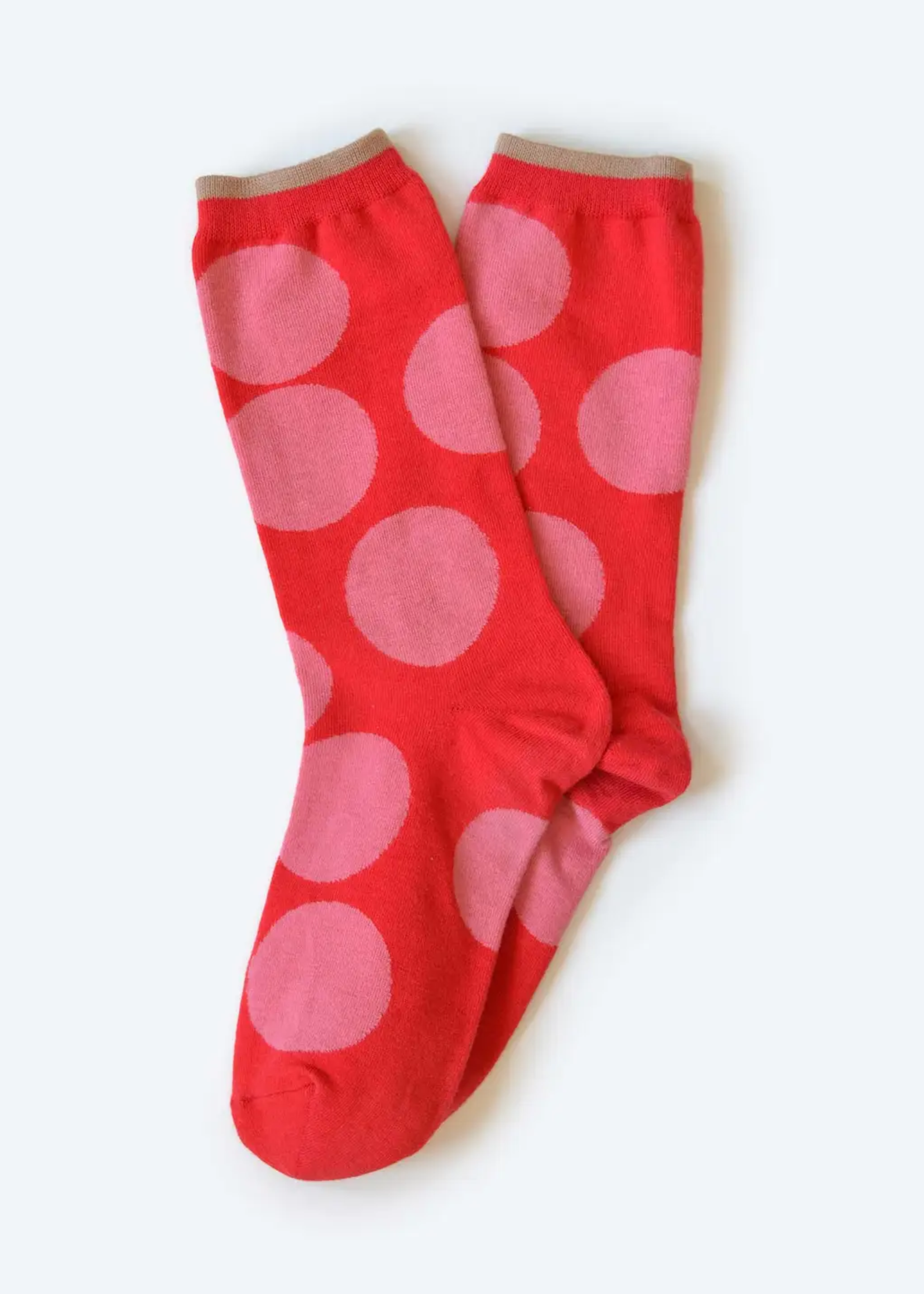 Big dot sock, red