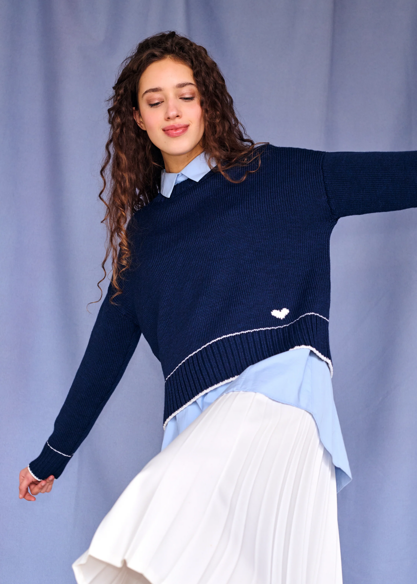 Laura charm sweater, navy