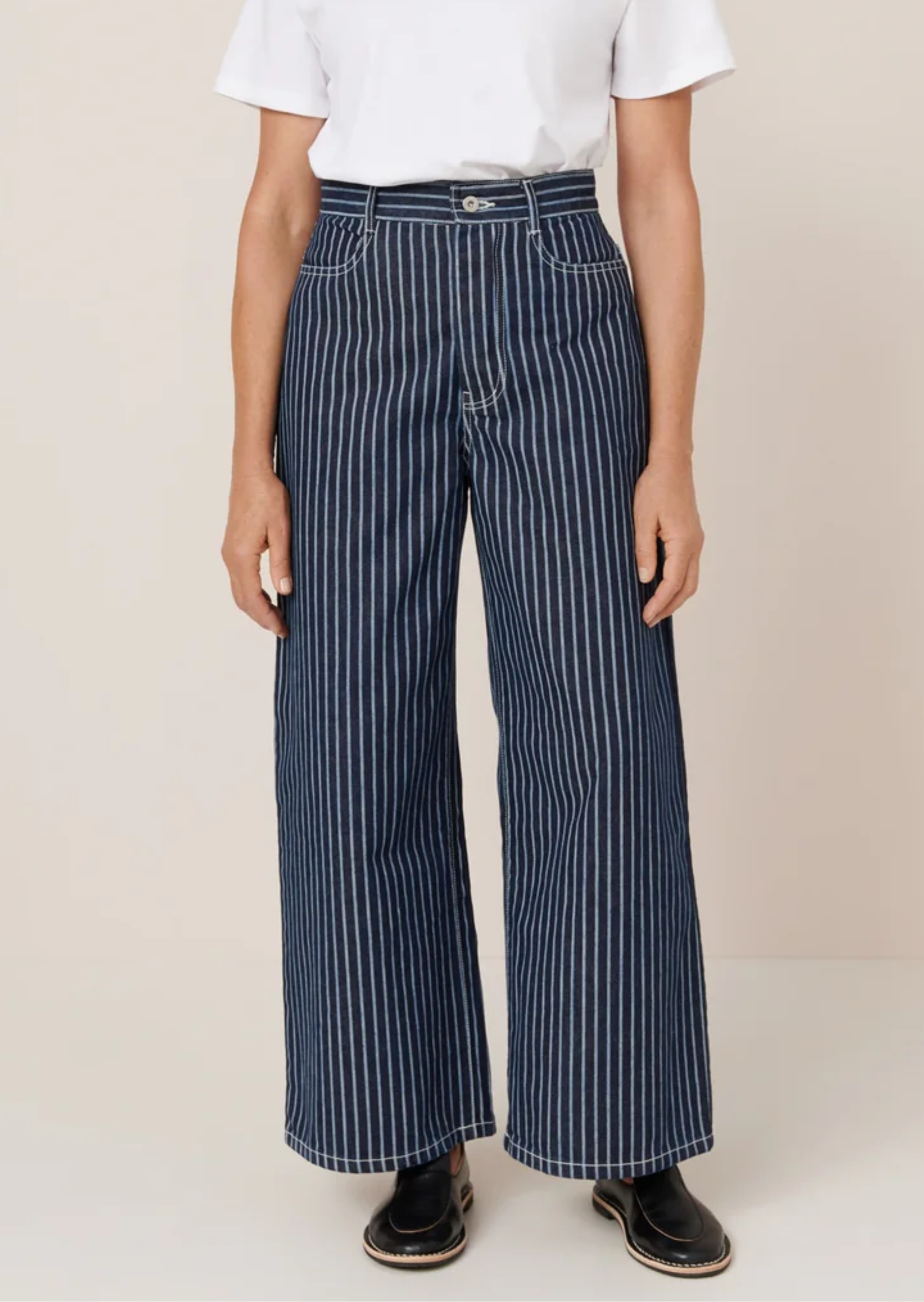 Sailor jeans, chalk stripe