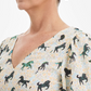 Linen puff sleeve with smocking