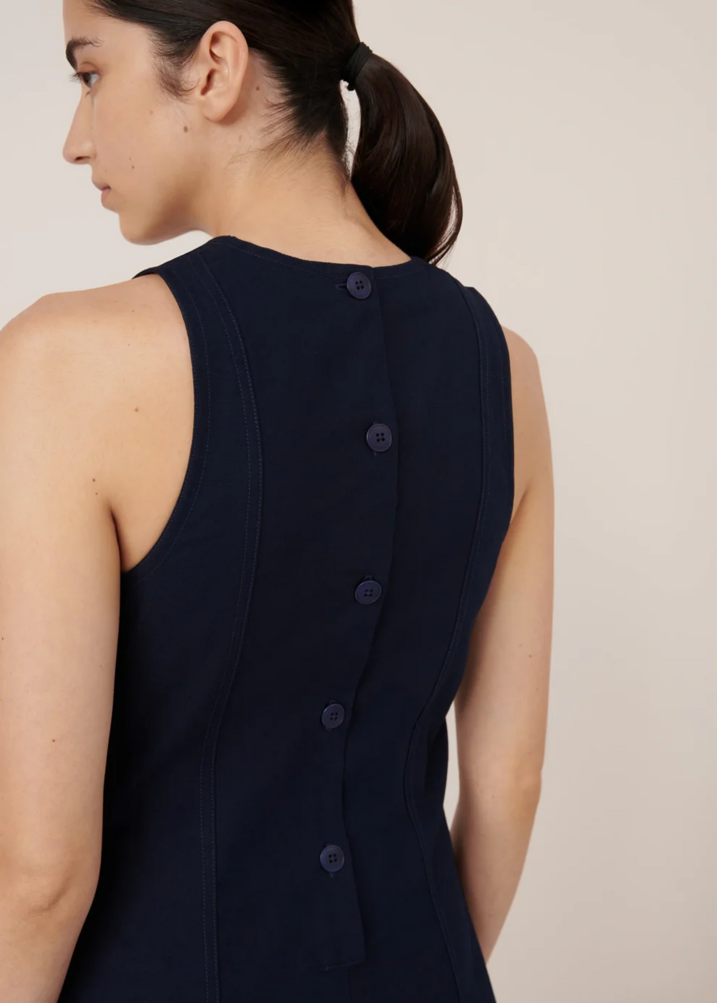Framework dress, navy