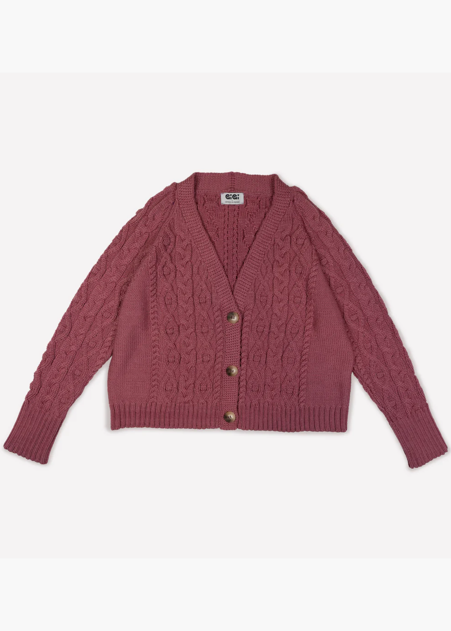 Able cardigan, dark rose