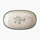 Ceramic serving bowl, mistletoe
