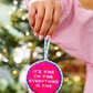 Needlepoint ornament, everything's fine