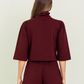 Batna top, oxblood