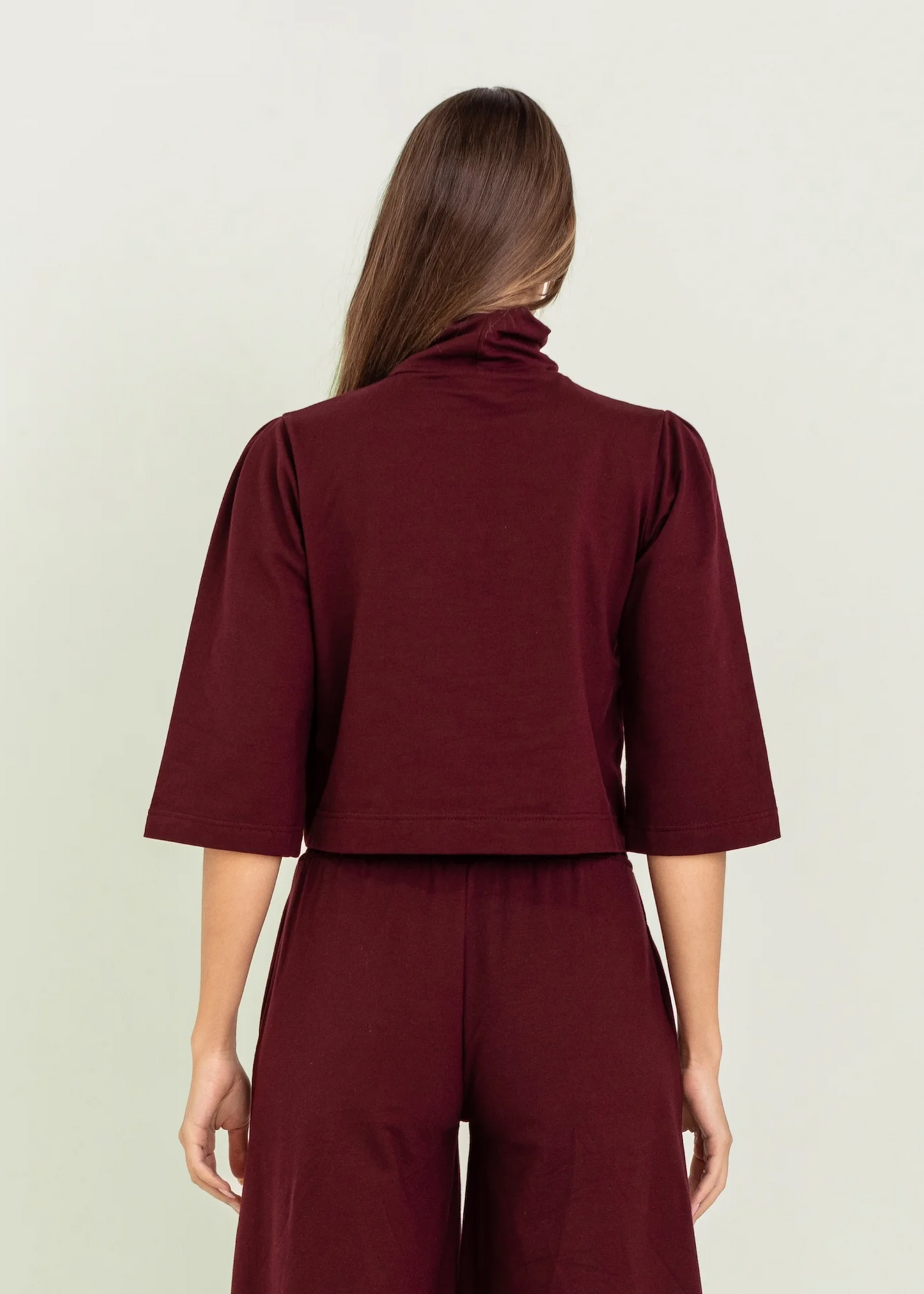 Batna top, oxblood
