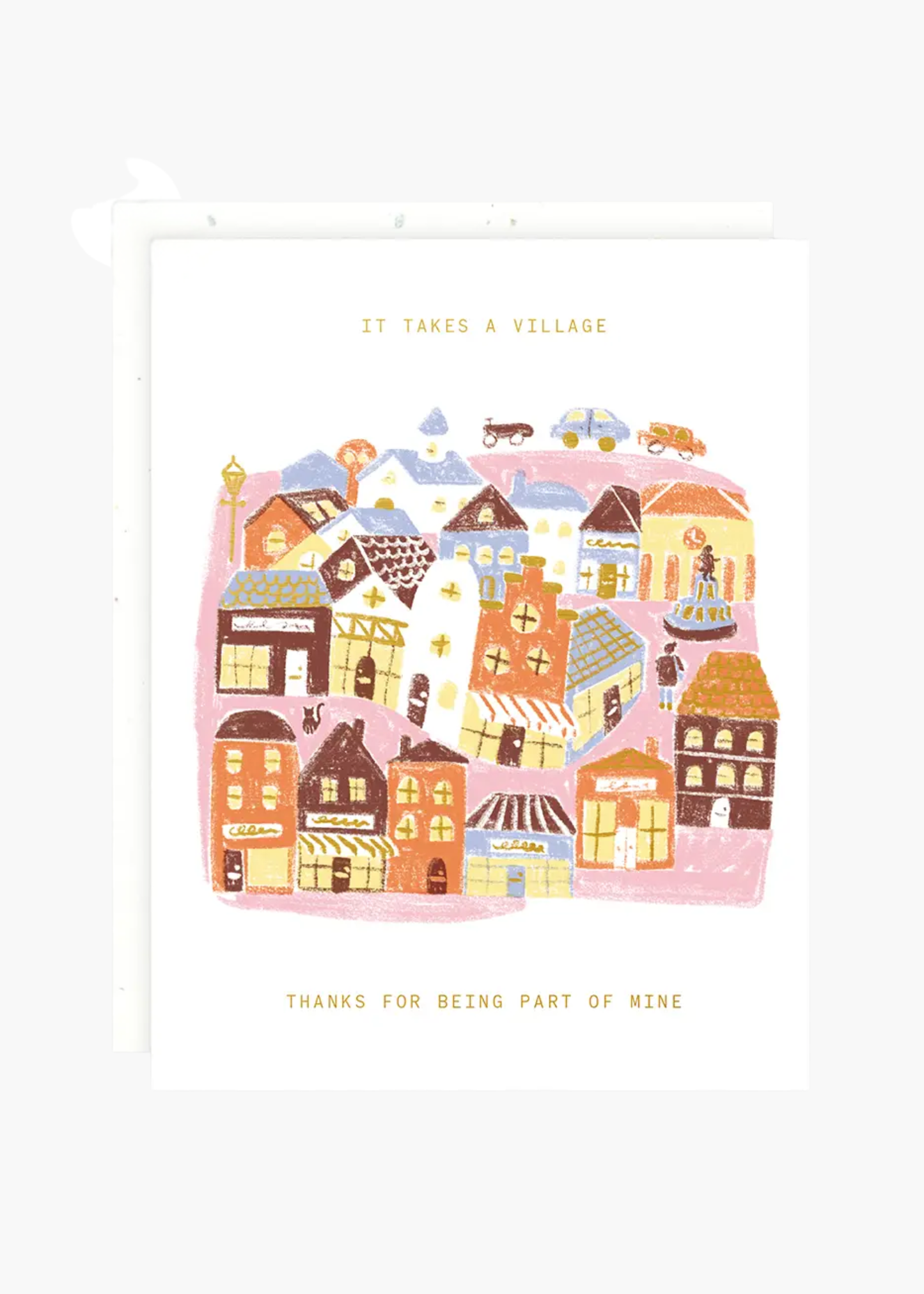 It takes a village card