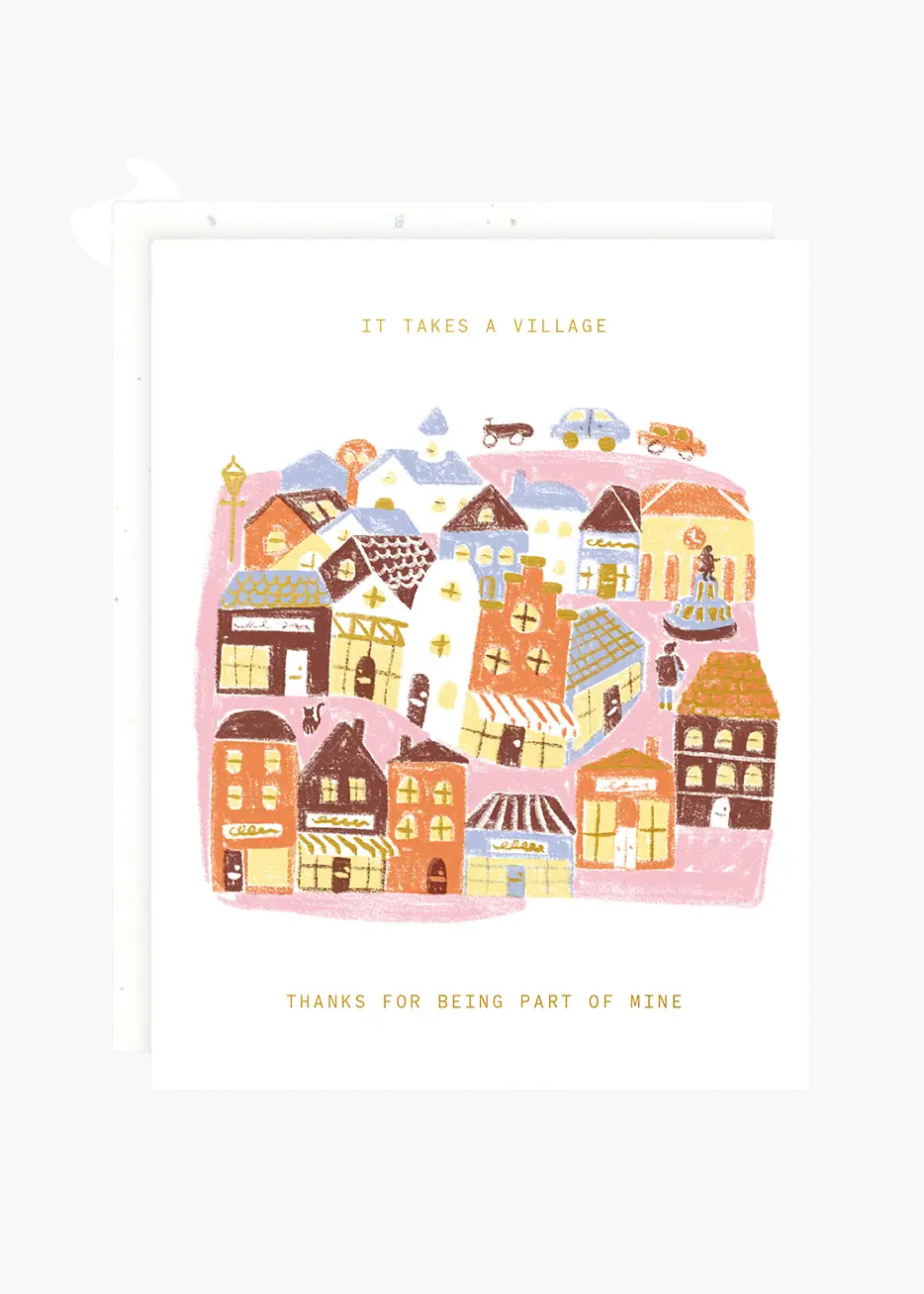 It takes a village card