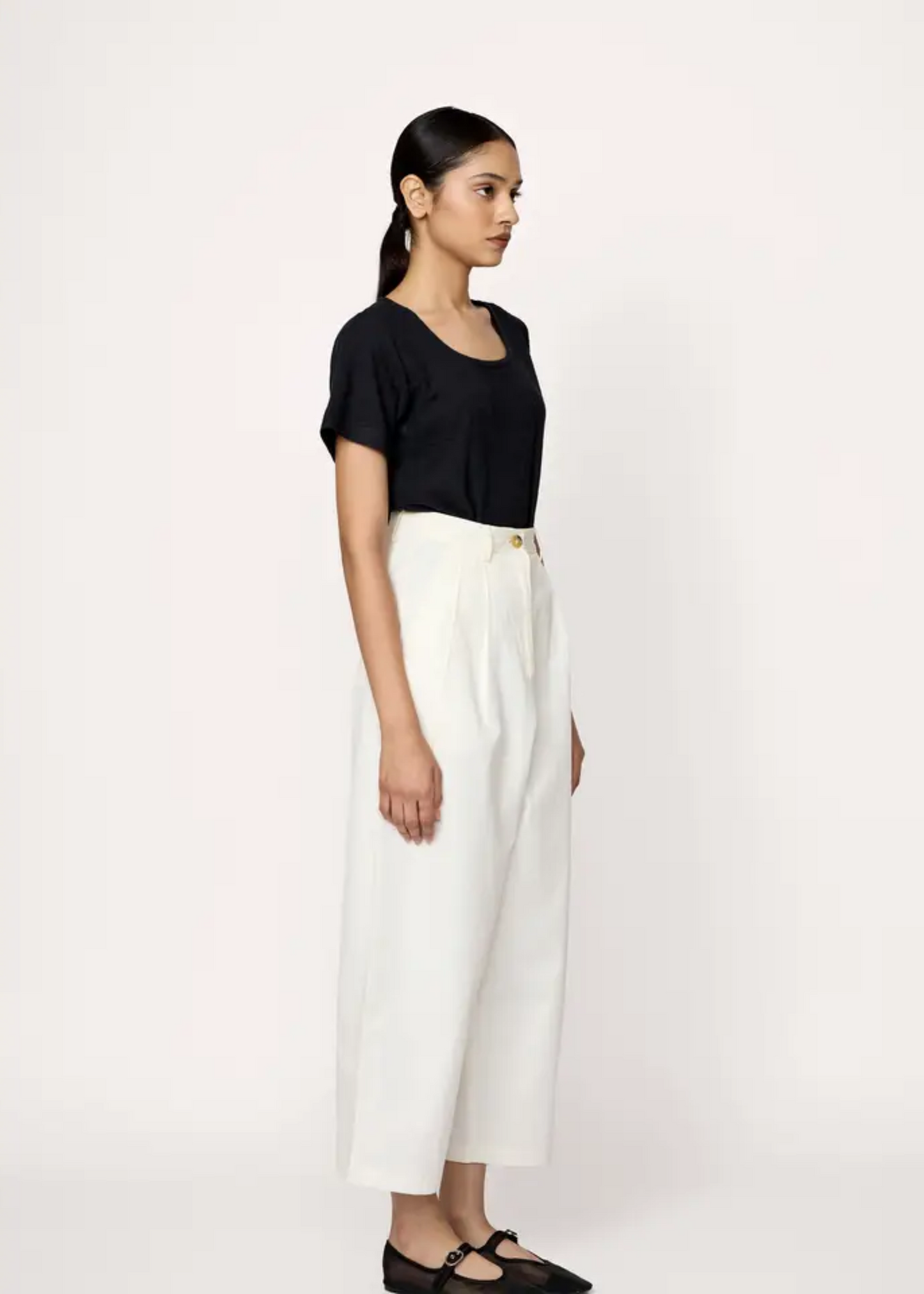 Boyfriend pant, ivory