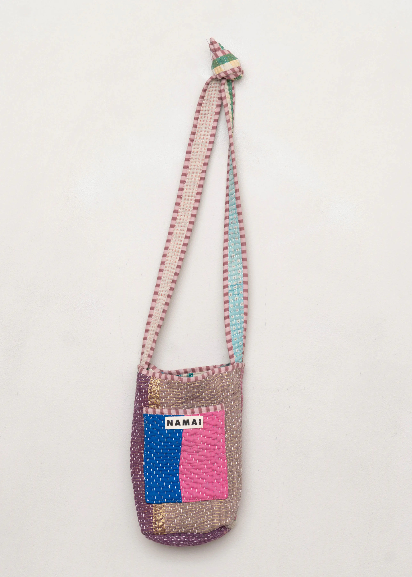 Xoti mini zero waste quilted kantha bag, 2-way/reversible