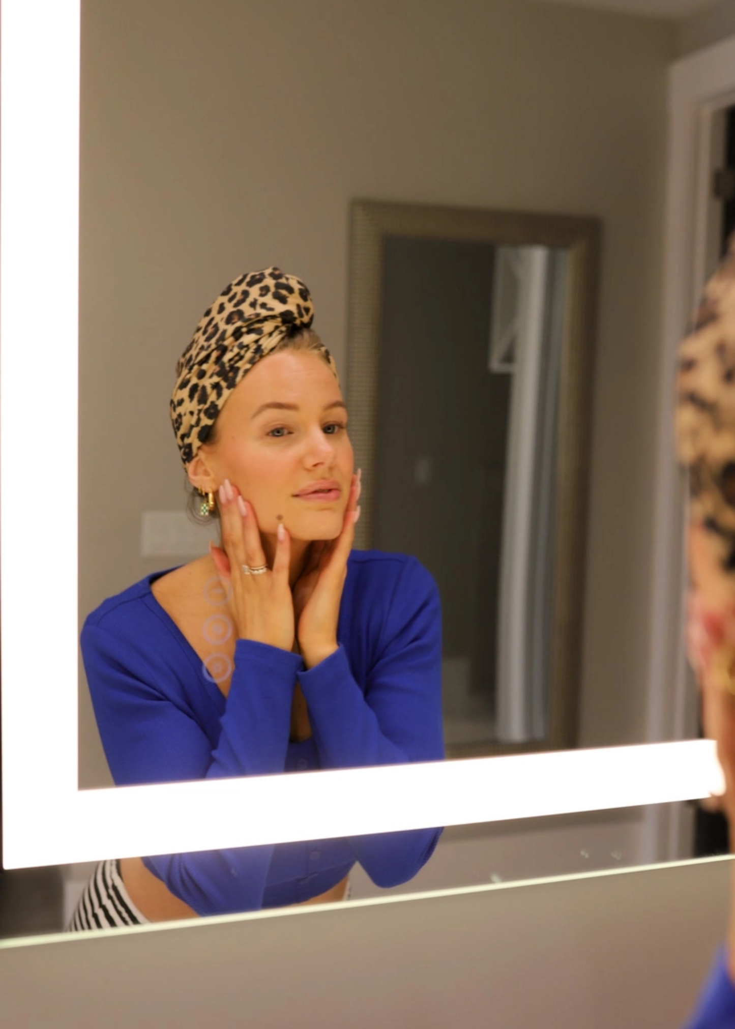 Hair towel wrap, cheetah